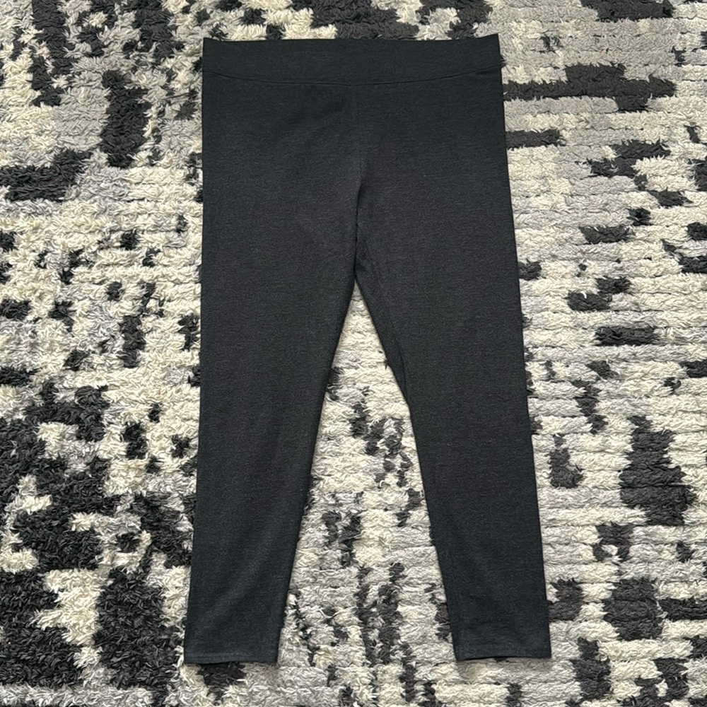 American Eagle Winter Heather Grey Thick Leggings XL Short